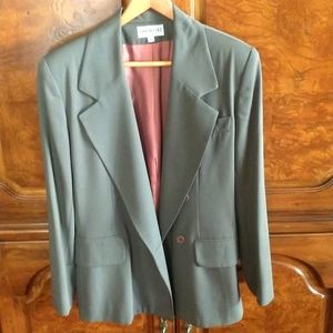 Women's 100% wool jacket Jordan & Cole Made in USA Size 8 Olive gray